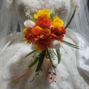 # 15 Vibrant Orange & Yellow Bridal Bouquet